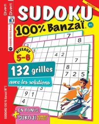 Sudoku Banzaï numéro 1- Avec 132 grilles niveaux 5, 6 - Magazine de Diverti Editions