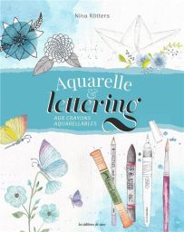 La technique tendance de l'aquarelle est ici réinterprétée : l'auteure utilise des crayons aquarellables pour illustrer des motifs - achat livre sur Divertistore