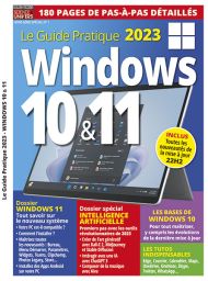 Avec ses 180 pages de pas à pas détaillés, le guide pratique 2023 de Windows 10 et 11 est là pour vous aider au quotidien  sur votre PC. Achat magazine Divertistore