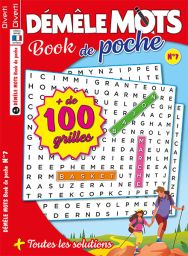 Le magazine Démêle Mots Book de poche numéro 7 de Diverti Editions pour vous détendre et vous divertir avec plus de 100 grilles