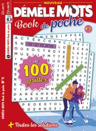 Le magazine Démêle Mots Book de poche 5 de Diverti Editions pour vous détendre et vous divertir avec plus de 100 grilles