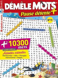 Démêle Mots Pause Détente + numéro n°11 Diverti Editions revue de jeux