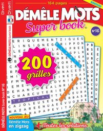 Démêle Mots Super Book n°16 - 200 grilles de jeu !  - magazine en vente sur Divertistore.com
