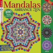 Votre magazine Mandalas Ambiance Zen se met aux couleurs de l'automne et vous propose 100 motifs différents à colorier pour exprimer votre créativité- Achat magazine sur Divertistore