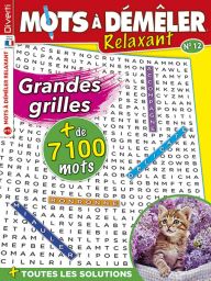 Mots à démêler Relaxant n°12 spécial Grandes Grilles, avec 7100 mots à débusquer