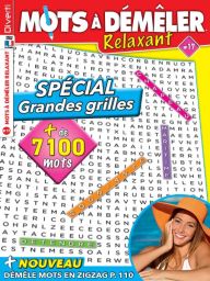 Découvrez le dernier numéro de Mots à démêler Relaxant ! Plongez dans un univers de détente avec nos grilles qui stimulent l'esprit tout en apaisant l'âme. Achat Magazine sur Divertistore 