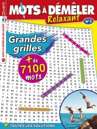 Mots à démêler Relaxant n°5 Spécial Grandes Grilles avec plus de 7100 mots à trouver Diverti Editions