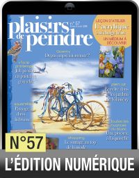 Le téléchargement du magazine Plaisirs de peindre n°57 : Comment peindre les jardins de Villandry, le romantisme des dentelles aux couleurs pastel, des pivoines ou des paysages à l'aquarelle ? Progressez dans votre technique…