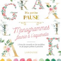 Ma petite pause - Monogrammes fleuris à l'aquarelle