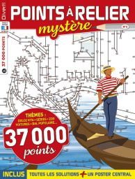 La revue Points à Relier Mystère n°5 Thèmes plage, Zoo, fruits, séries, voitures Diverti editions