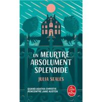 Couverture du livre Un meurtre absolument splendide de Julia Seales, montrant un manoir anglais sous la pluie, entouré de grilles, dans une ambiance de cosy mystery.