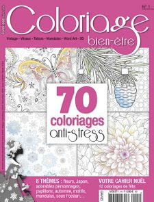 Coloriage bien-être n°1 - 70 coloriages anti-stress - Format voyage