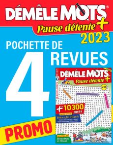 Le PACK DÉMÊLE MOTS Pause détente 2023 - 4 revues - Magazines de Diverti Editions