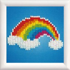 Kit broderie diamant avec cadre Arc-en-ciel - DIAMOND DOTZ® - Achat kit sur divertistore.com