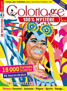 Le coloriage au numéro mis à l'honneur dans ce nouveau magazine de Coloriage 100 % mystère de Diverti Editions