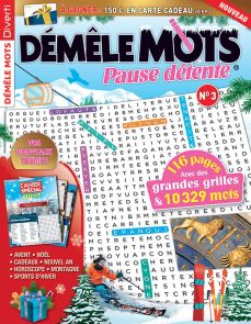 Revue Démêle Mots Pause Détente n°3 Thèmes Noël, sports d'hiver, horoscope