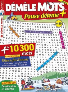 Démêle Mots Pause Détente n°20 - Avec un cahier spécial Noël et fêtes