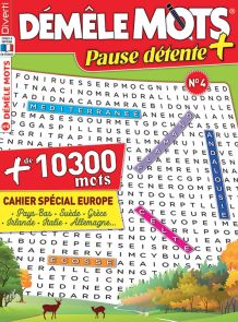 revue Démêle Mots Pause Détente + n°4 avec 10300 mots 94 grilles