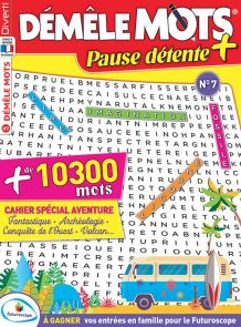 Démêle Mots Pause Détente + n°7 et son cahier spécial Aventure