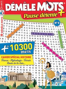 Démêle Mots Pause Détente n°8 et son cahier spécial Histoire