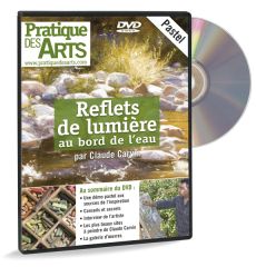 Pastel - Reflets de lumière au bord de l'eau par Claude Carvin  - téléchargement