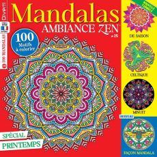 Spécial Printemps 2024 - Mandalas Ambiance Zen n°25 - de saison - celtique - minuit - façon mandala - Diverti éditions