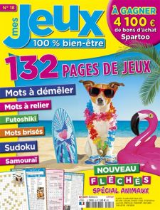 132 pages de jeux pour un été sous le signe du divertissement grâce à votre magazine Mes Jeux 100% Bien-Etre - Achat Magazine sur Divertistore