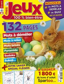 Mes Jeux 100 % Bien-Être 19 - Cahier Fléchés Spécial fêtes - Achat magazine sur Divertistore. Mots à démêler, mots à relier, samouraï, sudoku, mots brisés, Sukoji