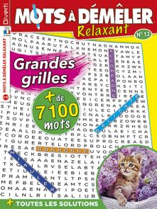 Mots à démêler Relaxant n°12 spécial Grandes Grilles, avec 7100 mots à débusquer