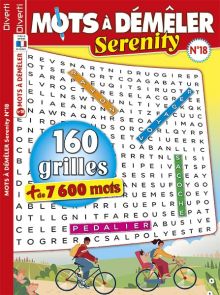 Le magazine de Mots à Démêler Serenity n°18 vous offre ses 160 grilles et plus de 7600 mots à dénicher 