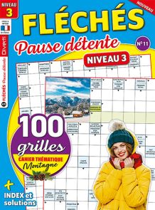 100 grilles pour jouer aux mots fléchés + 1 cahier spécial sur le thème de la montagne Avec les index et les solutions. Achat magazine sur Divertistore