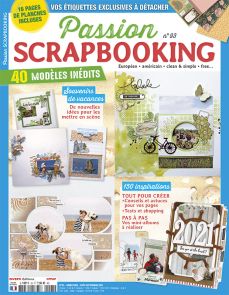 Passion Scrapbooking 93 - 40 modèles inédits - Scrap européen, américain, clean & simple, free - Magazine de Diverti Editions