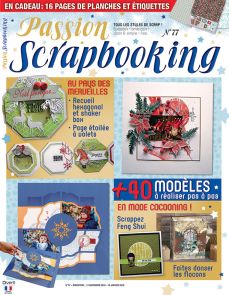 revue Passion Scrapbooking n°77 Le magazine du scrap Européen, américain, clean & simple