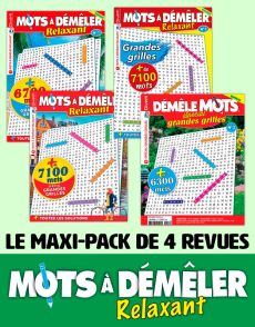 Le PACK MOTS À DÉMÊLER Relaxant 2020 - 4 revues