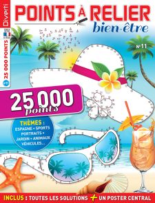 Points à rellier bien être n°11 - Thèmes Espagne, Sports, Portraits, Jardin, Animaux, Véhicules - Achat Diverti Store - couverture