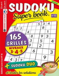 Le nouveau Sudoku Super book ce sont 165 grilles de niveau 3-4-5 pour tous les aficionados de Sudoku un peu difficiles Achat magazine sur Divertistore