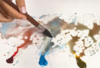 mélange des couleurs aquarelle